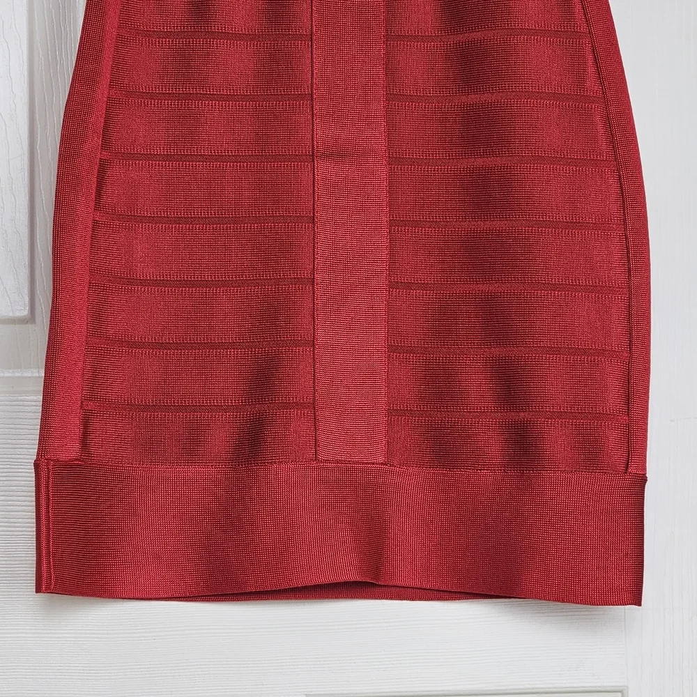 NWOT French Connection Bandage Red Mini Dress - size 2 - Picture 5 of 12